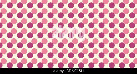 Seamless repeating pattern of evenly spaced circular dots. Stock Vector