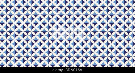 Seamless repeating geometric motif made of interlocking curved forms. Stock Vector