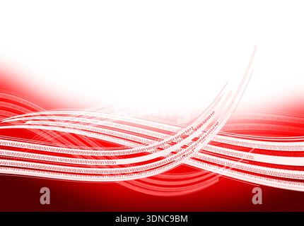 Binary data waves Stock Photo