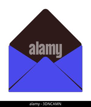 Open envelope 2D cartoon object Stock Vector