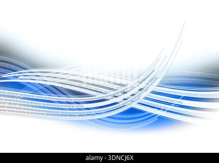 technology data wave Stock Photo