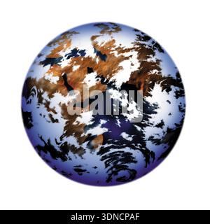 Illustration of planet Earth on white background Stock Photo - Alamy