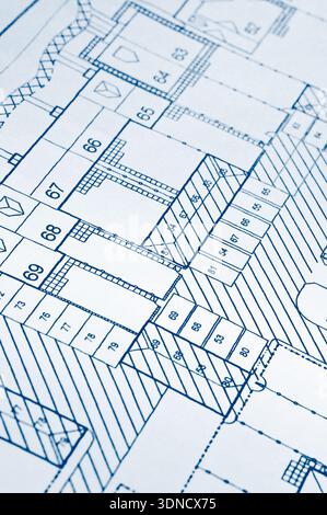 new build floor plans Stock Photo