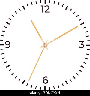 Round mechanical wall clock with arrows in shape of gun sight to ...
