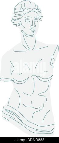 Antique bust on a white background, vector Stock Vector Image & Art - Alamy