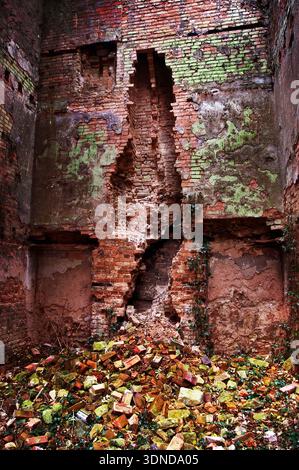 brick building ruin Stock Photo