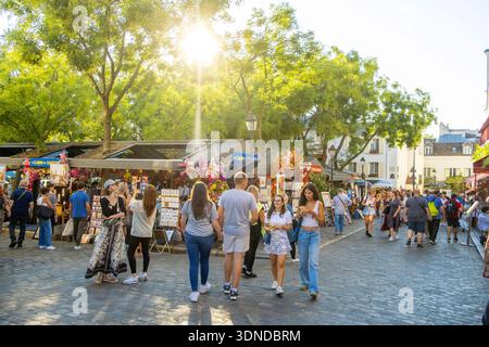 France, Paris, Montmartre, Place du Tertre Stock Photo