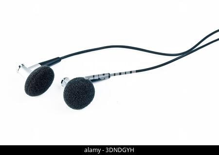 mp3 player with earphone isolated on white background Stock Photo - Alamy