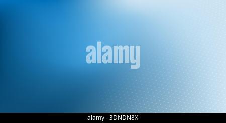 Blurry abstract background with a soft gradient blending deep blue into white dotted 3D pattern on the right. Minimalist and modern design, ideal for Stock Vector
