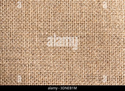 Hessian sackcloth burlap woven texture background Stock Photo