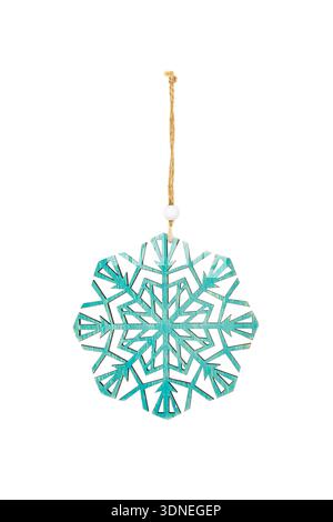 Christmas toy in the shape of snowflake Stock Photo