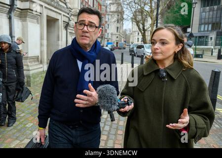 London, UK. 10th Feb, 2026. 10/02/2026. London, UK Andy Burnham, Mayor of Greater Manchester arrives to attend the Unsung Britain Final Conference - A portrait of the country's poorer half held at Westminster Central Hall. Photo credit: Ray Tang Credit: Raymond Tang/Alamy Live News Stock Photo