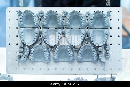 jaw of a man created on a 3d printer Stock Photo