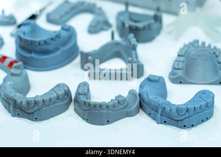 jaw of a man created on a 3d printer Stock Photo