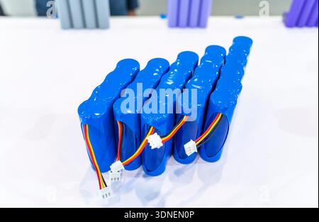 Lithium ion industrial high current batteries Stock Photo