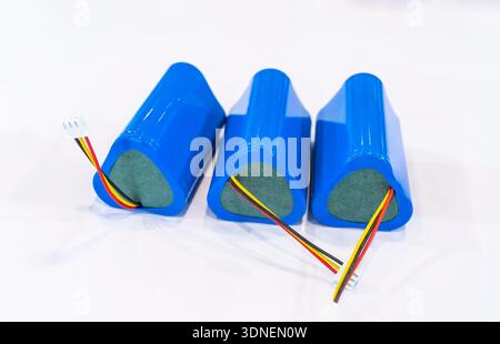 Lithium ion industrial high current batteries Stock Photo