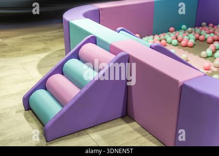 POV of stairs at the playground Stock Photo