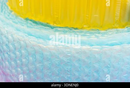plastic translucent air packaging, protection of goods. Stock Photo