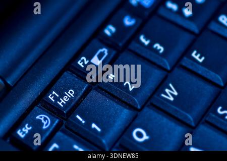 Help key on computer keyboard Stock Photo