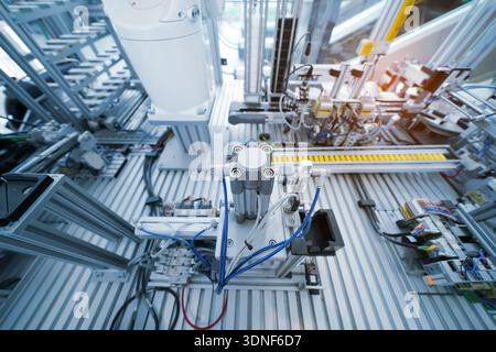 high performance automatic manufacturing assembly and inspection process at production line Stock Photo