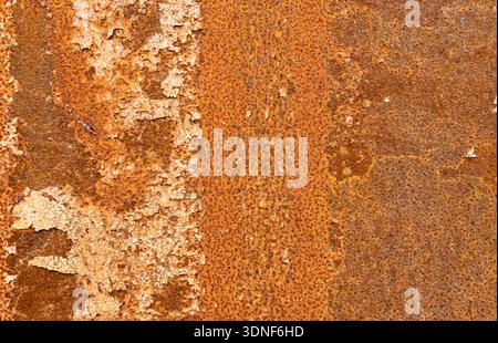 Metal texture with blue paint and rust Stock Photo