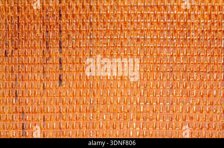 brown textured wicker rattan close up Stock Photo