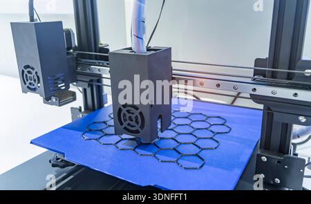 Three dimensional printing machine,3D printer. Stock Photo