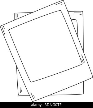 Layered hand-drawn note sheets resembling photo-style papers arranged with slight angle variation and soft linear sketch details. Stock Vector