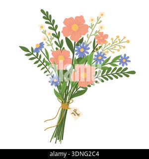 Bouquet of spring fresh flowers Stock Vector