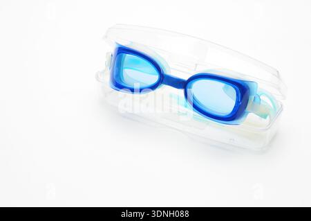 Swimming goggles on an isolated white background Stock Photo