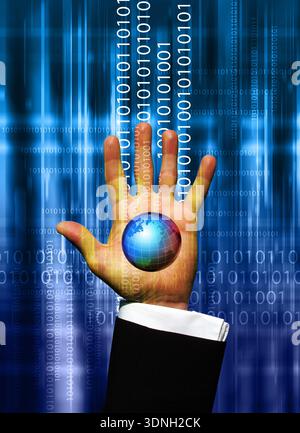 World in hand Stock Photo