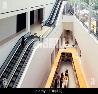 People inside the MALBA Museum in Buenos Aires, Argentina Stock Photo