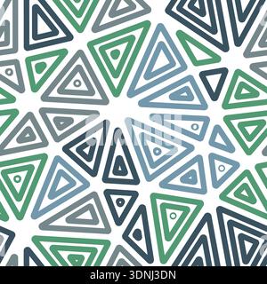 A seamless vector illustration featuring a vibrant, multi-color geometric pattern of abstract triangles. Stock Vector