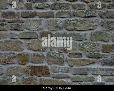 Rustic Weathered Dry Stone Wall Rock Texture Stock Photo