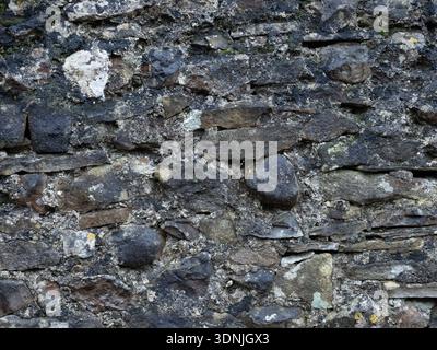 Moody Stone Facade Rough Texture Stock Photo
