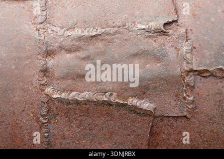 old worn corroded rusty metal steel background texture Stock Photo