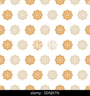 Simple Flower Seamless Pattern Design Stock Vector