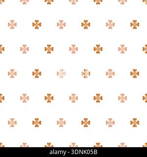 Simple minimalist flower seamless pattern. Minimal seamless texture with small flower shapes Stock Vector