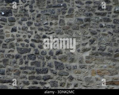 Aged Grey Limestone Wall Natural Stone Texture Stock Photo