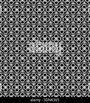 The geometric pattern with repeating circular motifs, Orient seamless pattern background Stock Vector
