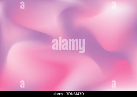 Soft gradient flowing background, pink and purple colors. Pastel smooth elegant mesh background. Vector minimal mesh wave gentle rose backdrop Stock Vector