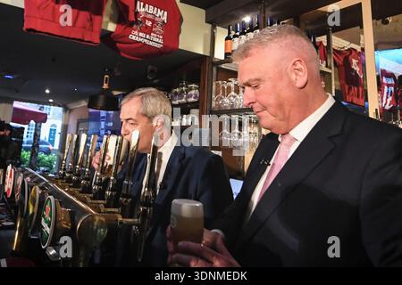 The Loose Box, 51 Horseferry Road, London, UK, SW1P 2AA. 3rd February 2026. Reform UK's party leader Nigel Farage together with Lee Anderson Stock Photo