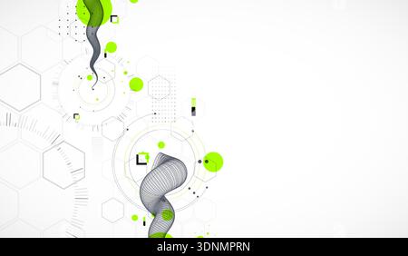 Abstract art wireframe background. Modern science or technology art elements.  Vector. Stock Vector
