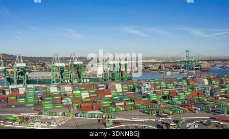Evergreen Container Terminal, Port of Los Angeles, San Pedro, Southern ...