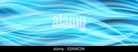 Blue dynamic waves. Packaging design. Energy curves. Futuristic soft gradient waves. Air flow. Fresh aroma. Stock Vector
