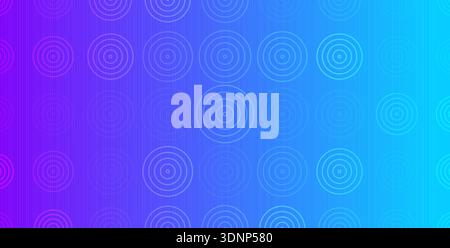 Abstract gradient concentric circles background, blue purple neon pattern, modern tech backdrop, presentation, banner. Gradient circles backgrounds Stock Vector