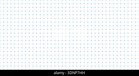 Blue grid paper with dot background Stock Vector