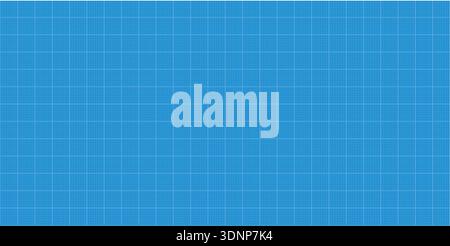 Blueprint background with empty space. Architectural blue graph paper with square grid. Stock Vector