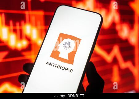 Anthropic logo is displayed on the screen of a smartphone, in Bangalore, India, on February 04, 2026 Stock Photo