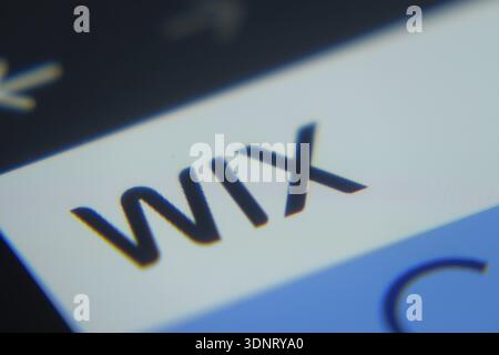 Dhaka, Bangladesh- 02 Dec 2025: A Close-up of a laptop screen is displaying the wix web interface in a browser Stock Photo